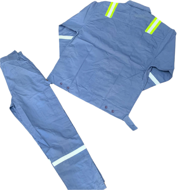 Safety pant/shirt uniform with reflector