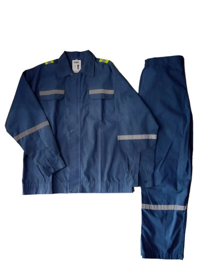 Safety pant/shirt uniform with reflector