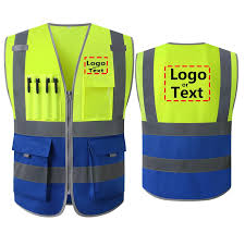Double Color Reflective Vest (Pack of 10) With LOGO Printing